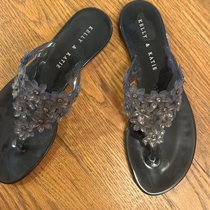 Kelly & Katie Black Jelly Sandals